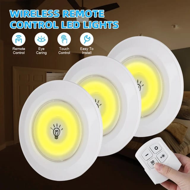 3 Pcs Dimmable LED Under Cabinet Light with Remote Control 3 Pcs Dimmable LED Under Cabinet Light with Remote Control