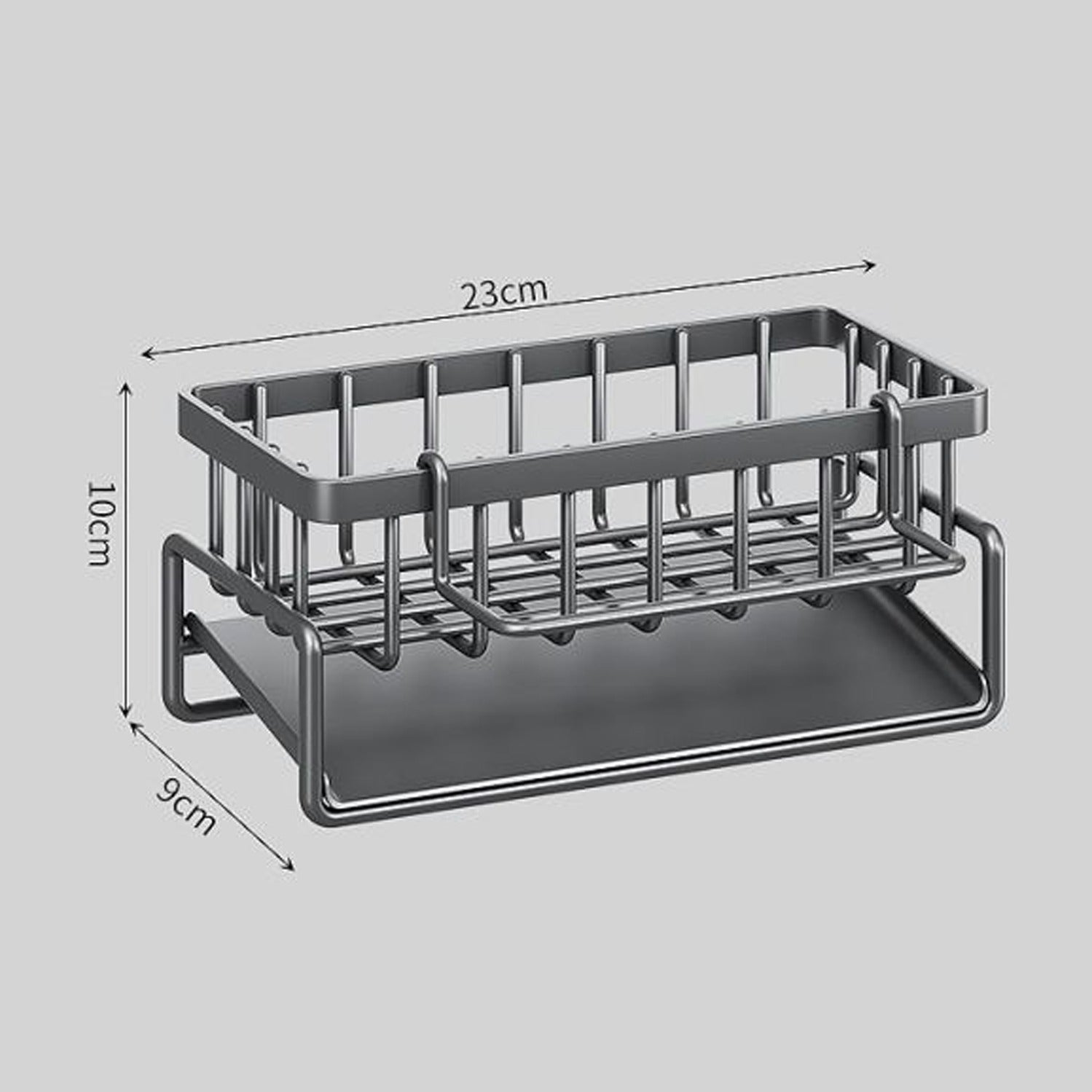 Rustproof Stainless Steel Sink Organizer Rack  with its size