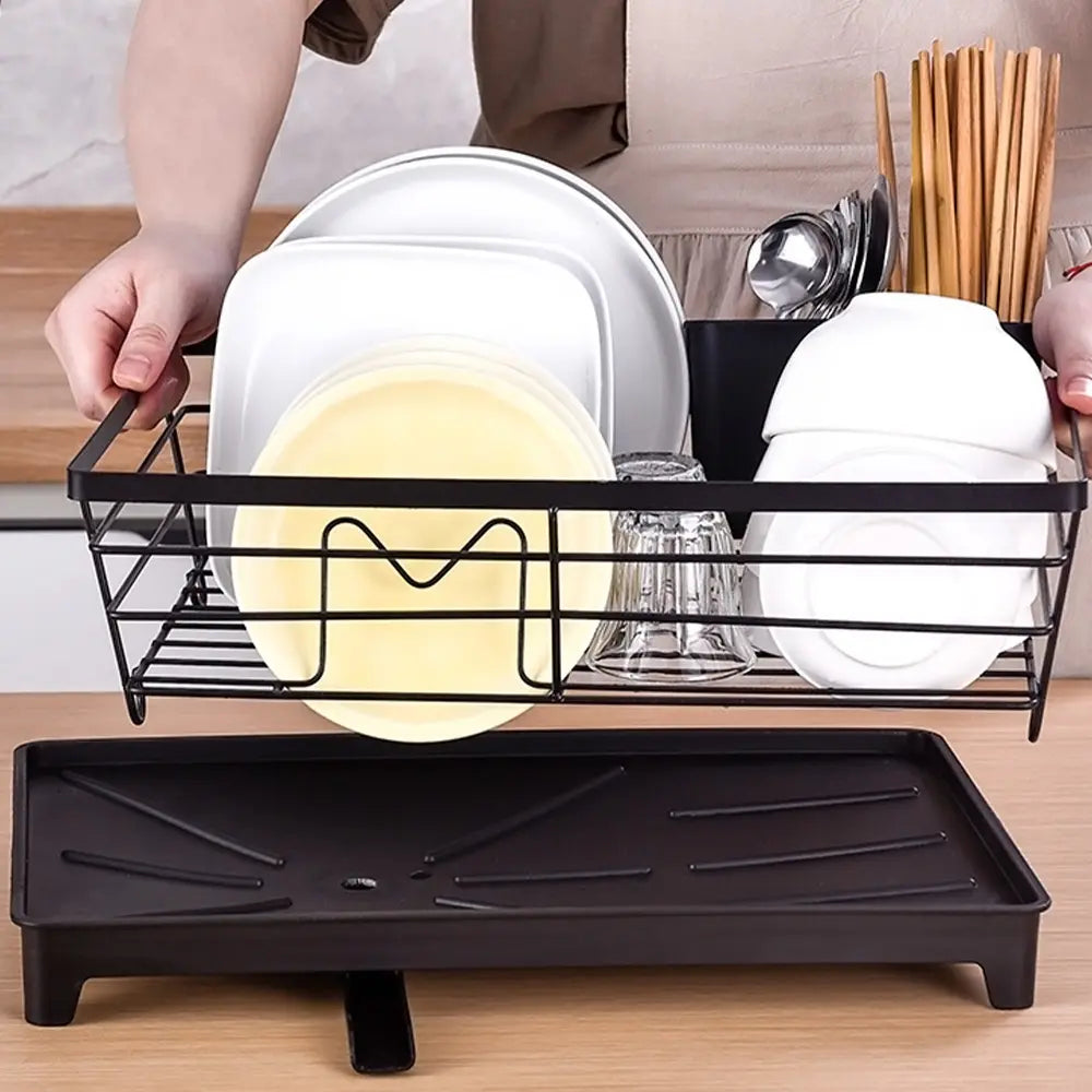 Multi-Functional Kitchen Dish Drying Rack, Countertop Stainless Steel Dish Organizer for Plates, Cups & Cutlery Multi-Functional Kitchen Dish Drying Rack, Countertop Stainless Steel Dish Organizer for Plates, Cups & Cutlery