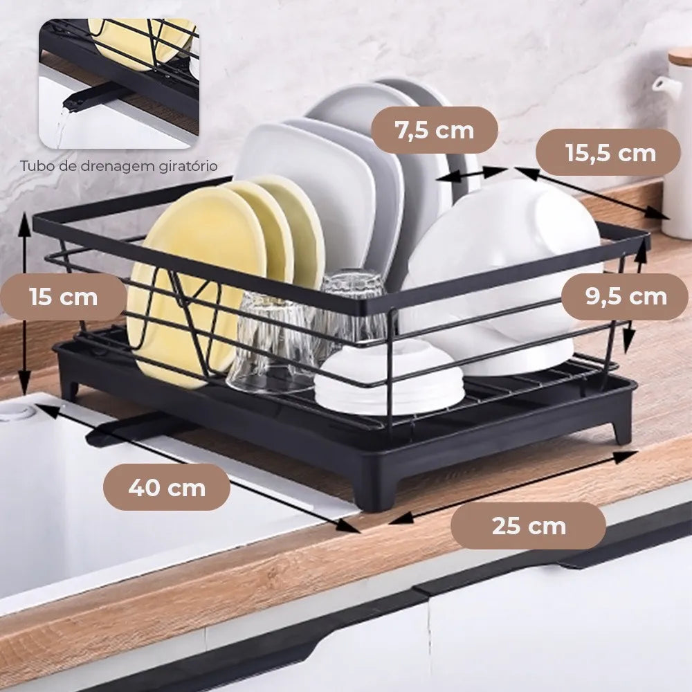 Multi-Functional Kitchen Dish Drying Rack, Countertop Stainless Steel Dish Organizer for Plates, Cups & Cutlery Multi-Functional Kitchen Dish Drying Rack, Countertop Stainless Steel Dish Organizer for Plates, Cups & Cutlery