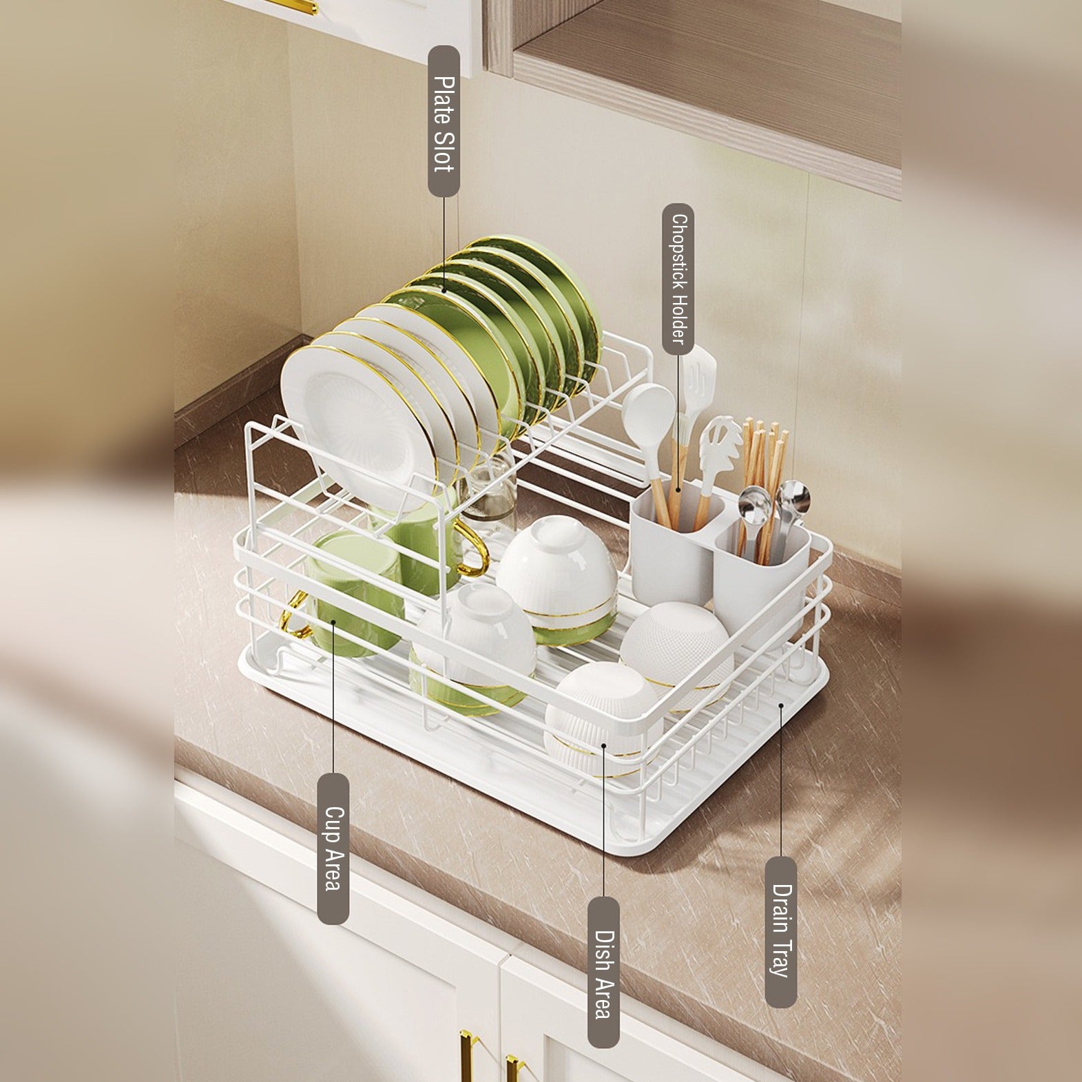 Parts Of Dish Drying Rack.