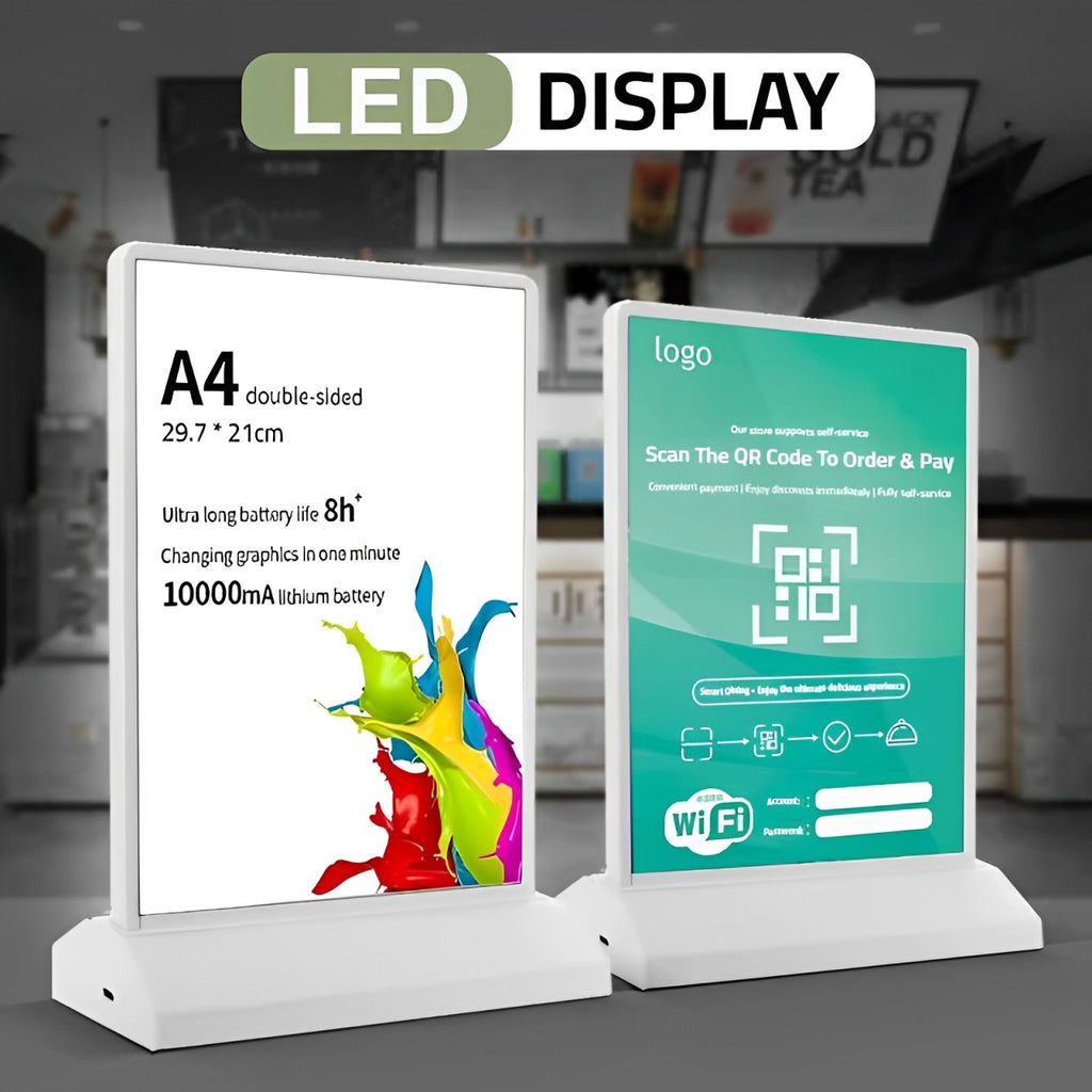 Desktop Double Sided Display Advertising Light Box, LED Sign Poster Holder, A4 Display Stand Desktop Double Sided Display Advertising Light Box, LED Sign Poster Holder, A4 Display Stand