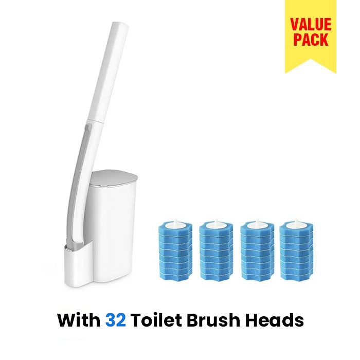 Disposable Head Toilet Cleaning Brush with Long Handle