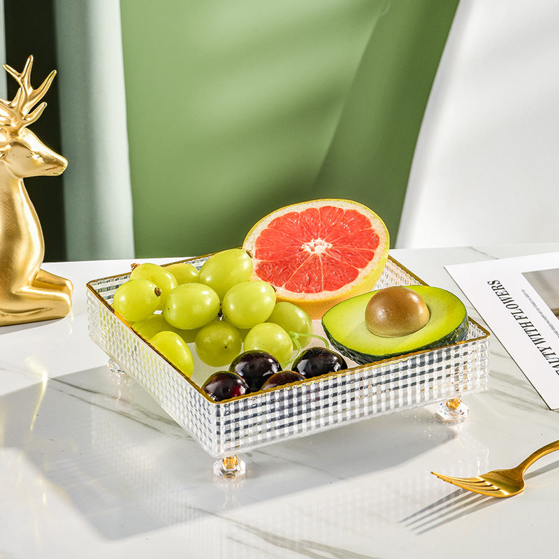 Tray Of Divided Serving Dishes with Tray is Filled with Fruits.