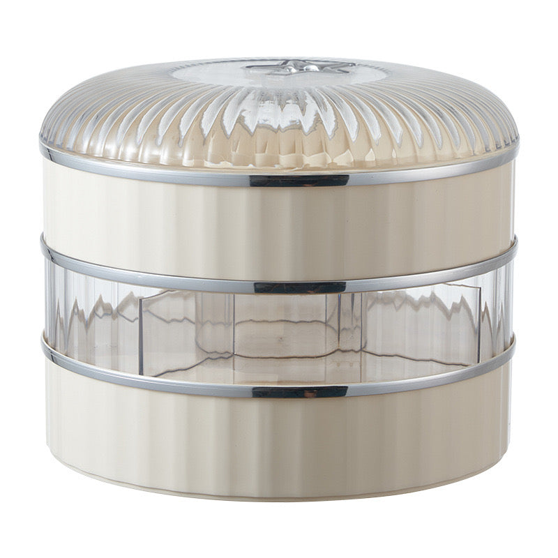 Multi-Layer Snack Storage Container With Lid.