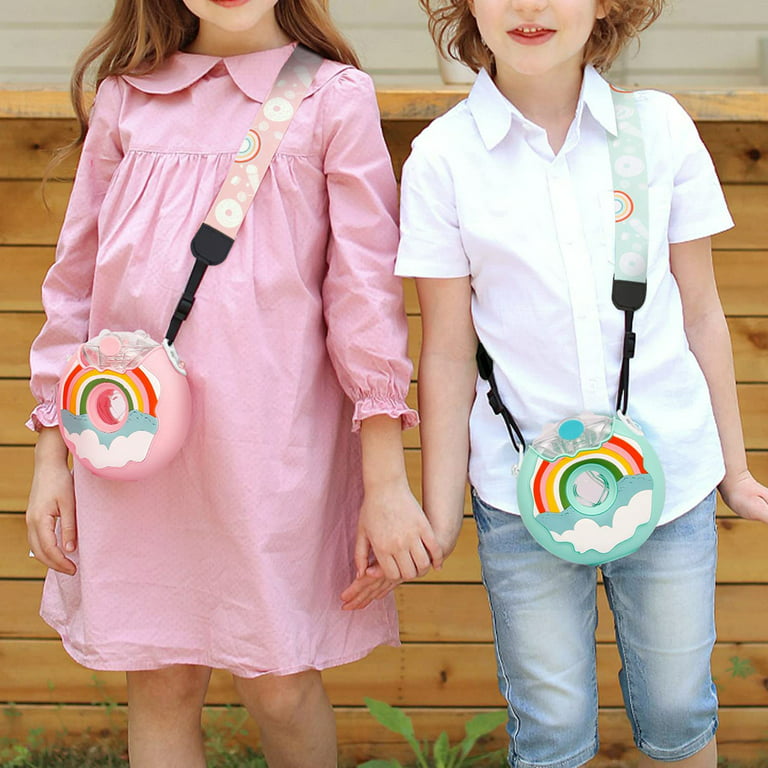 Two Children wearing Donut-Shaped Kids Drinking Bottle .