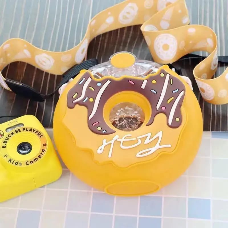 Donut-Shaped Kids Drinking Bottle With Straw, Water Bottle For School, Kindergarten Donut-Shaped Kids Drinking Bottle With Straw, Water Bottle For School, Kindergarten