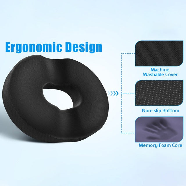 Donut Pillow Seat Cushion with ergonomic design