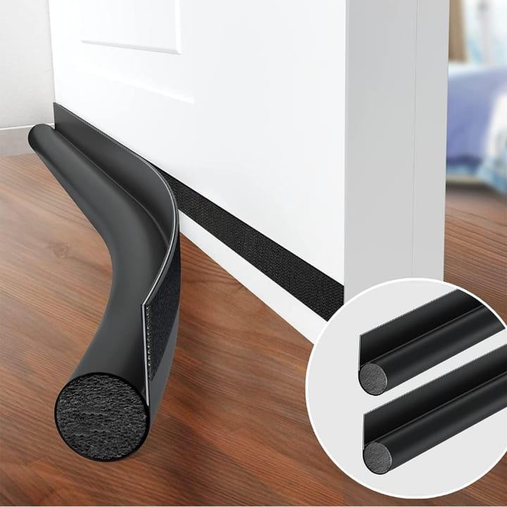 Door Seam Bottom Sealing Guard Strip in Black Color.