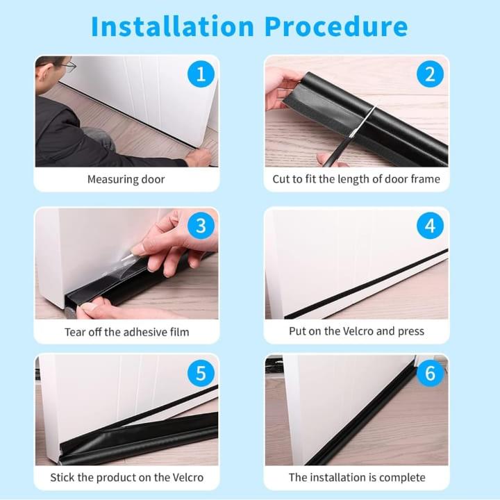 Installation Procedure Of Door Seam Bottom Sealing Guard Strip.