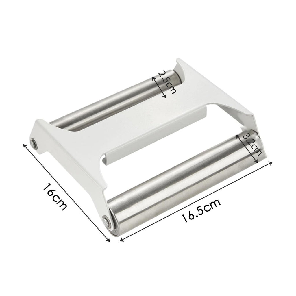 Double-Sided Stainless Steel Dough Roller for Baking, Dumplings, Chapati Double-Sided Stainless Steel Dough Roller for Baking, Dumplings, Chapati