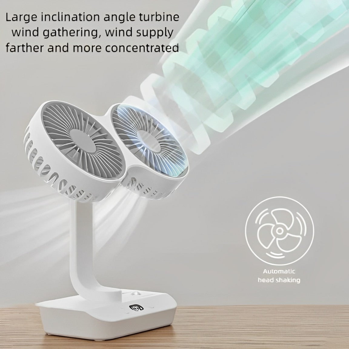 Double Headed Desktop Wall Mounted Fan.