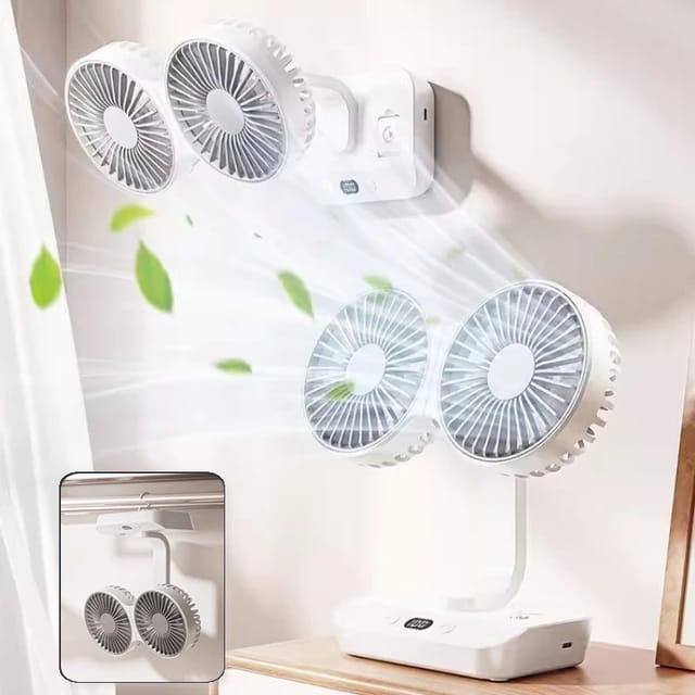 Double Headed Desktop Wall Mounted Fan