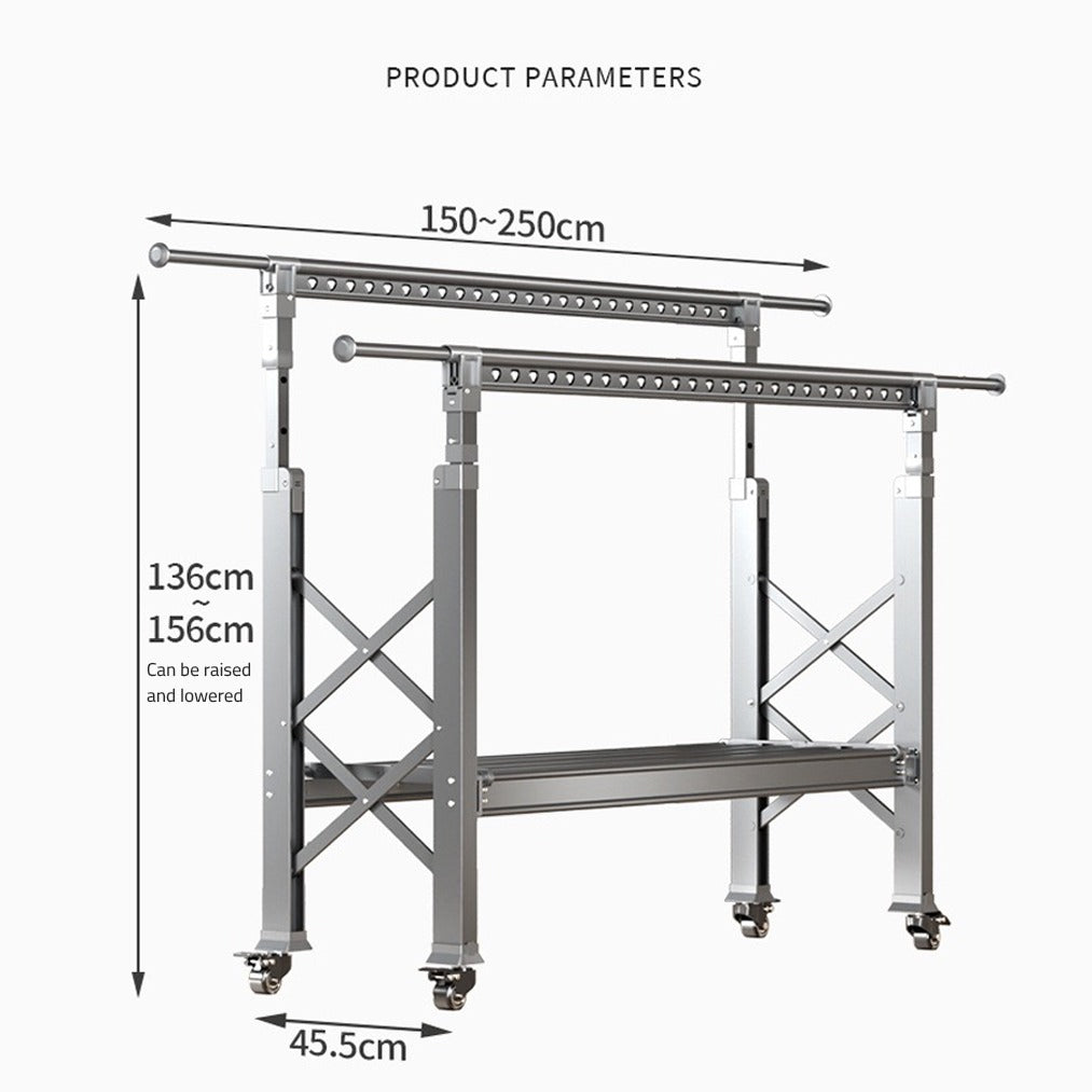 Size of Double Rod Cloth Drying Stand.