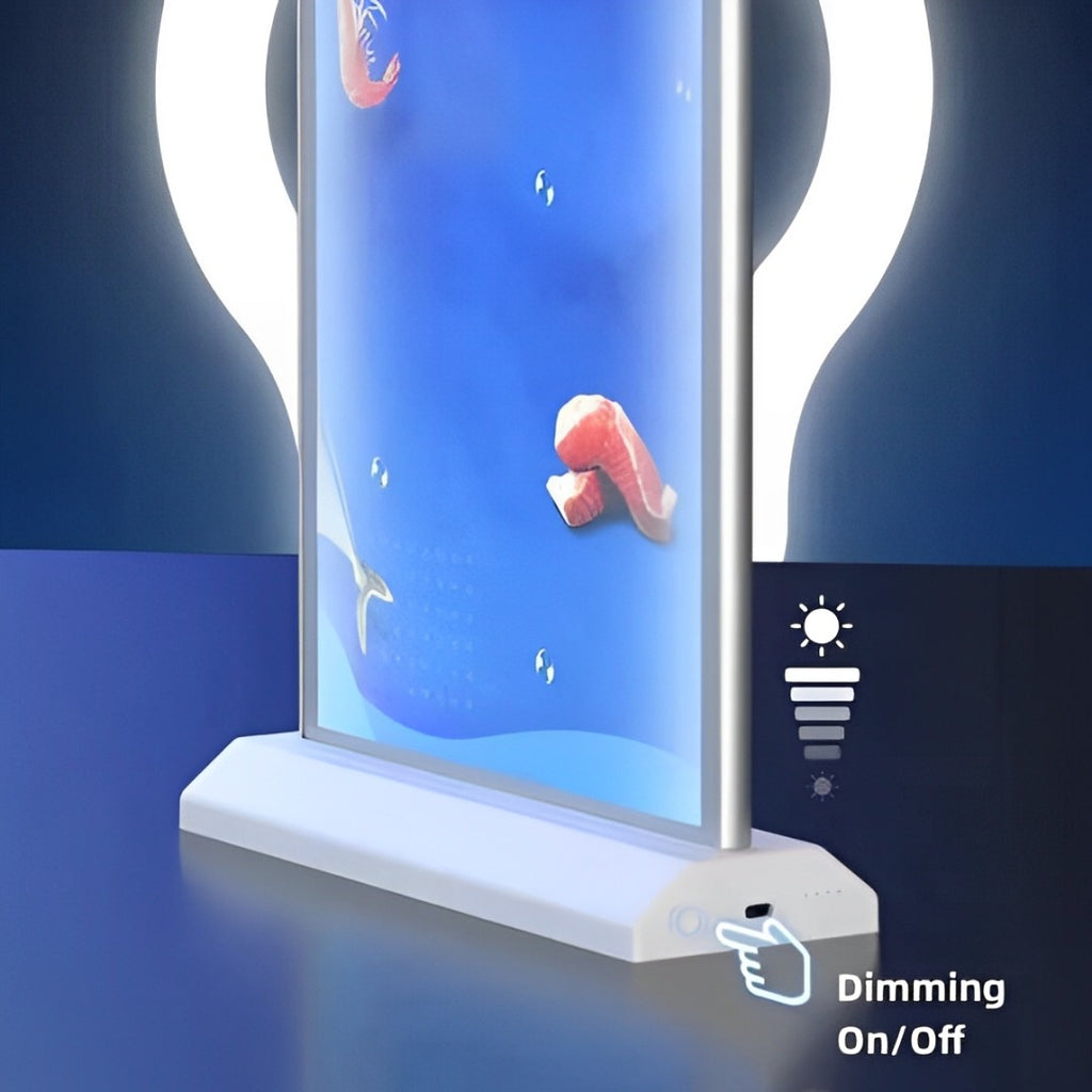 Desktop Double Sided Display Advertising Light Box, LED Sign Poster Holder, A4 Display Stand Desktop Double Sided Display Advertising Light Box, LED Sign Poster Holder, A4 Display Stand