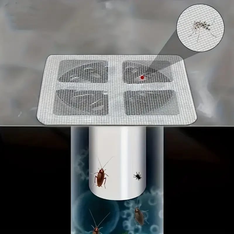 Insects Are Trapped On the Drain Hair Catcher Mesh Sticker.