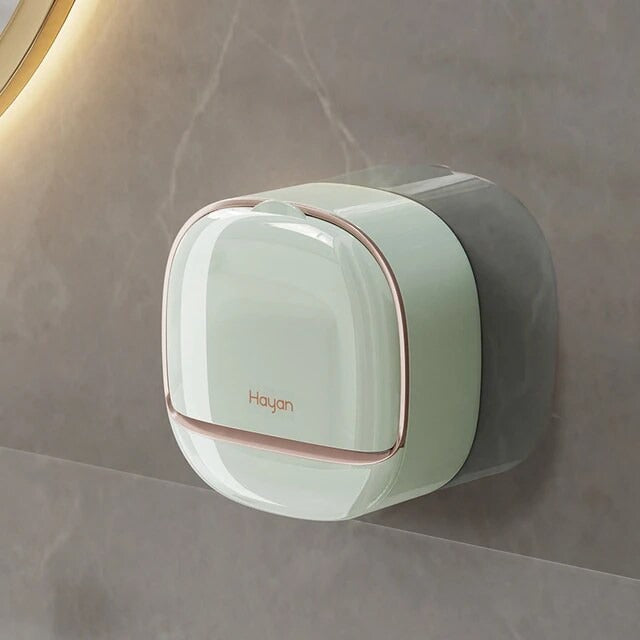 Drainable Wall Mounted Soap Box in Light Green Color.