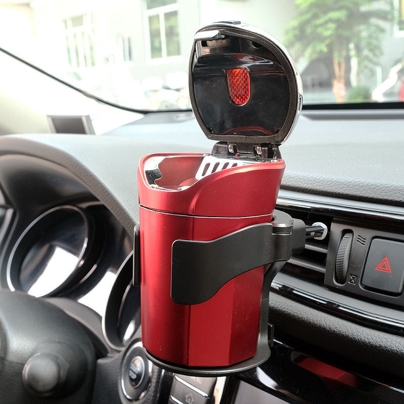 Car Cup Holder placed in the car with a cup