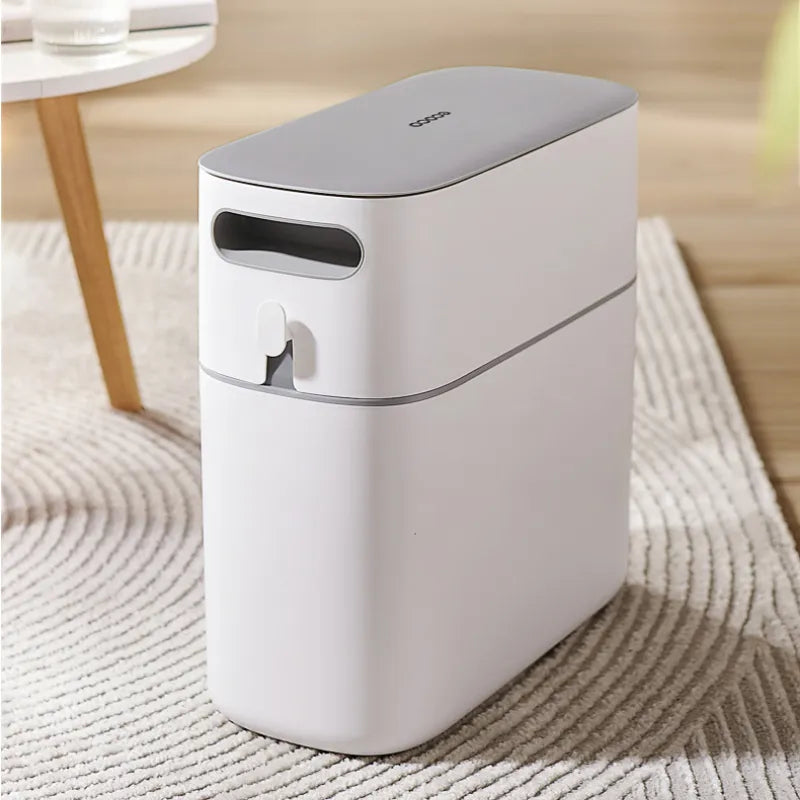 ECOCO Narrow Space Press-type Trash Can, Household Garbage Waste Bin ECOCO Narrow Space Press-type Trash Can, Household Garbage Waste Bin