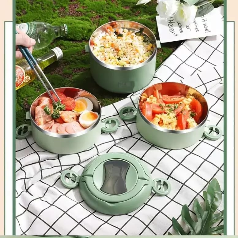 Multi-layer Thermal Insulated Lunch Box, Food Storage Container, Stackable Lunch Bucket Multi-layer Thermal Insulated Lunch Box, Food Storage Container, Stackable Lunch Bucket
