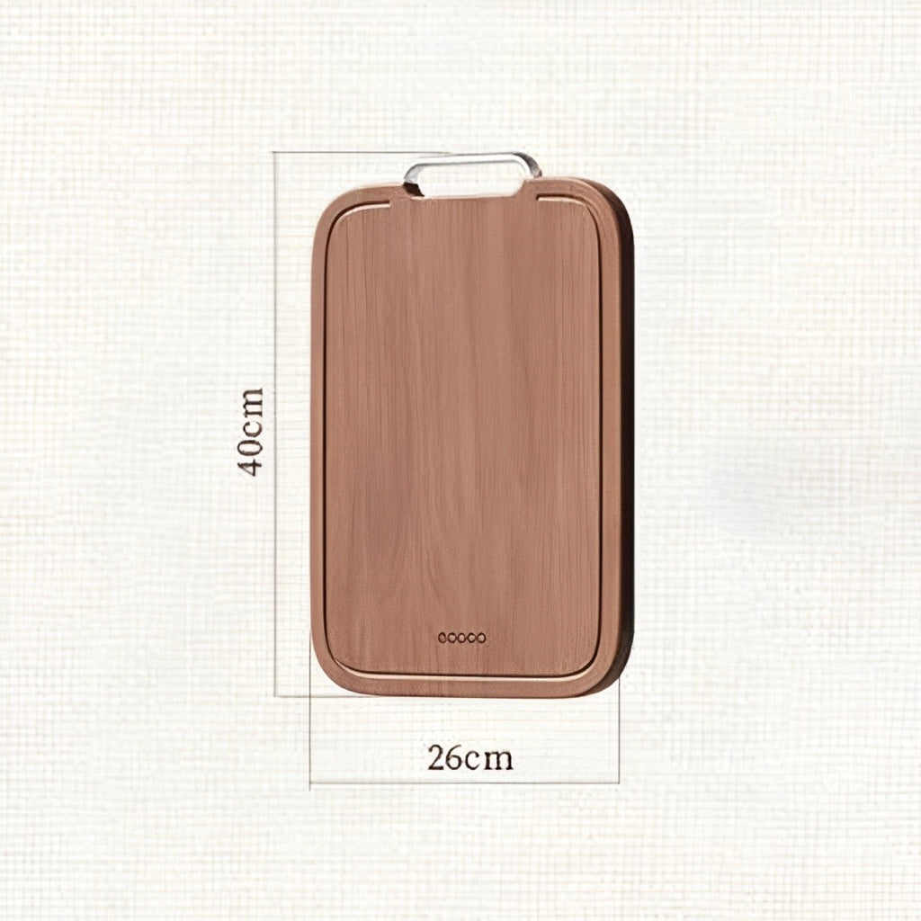 Ecoco Ebony Wooden Chopping Board, Double-Sided Cutting Board for Kitchen