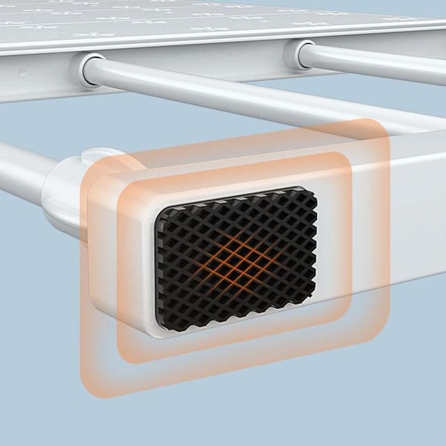 A close-up view of the Expandable Closet Tension Shelf Divider
