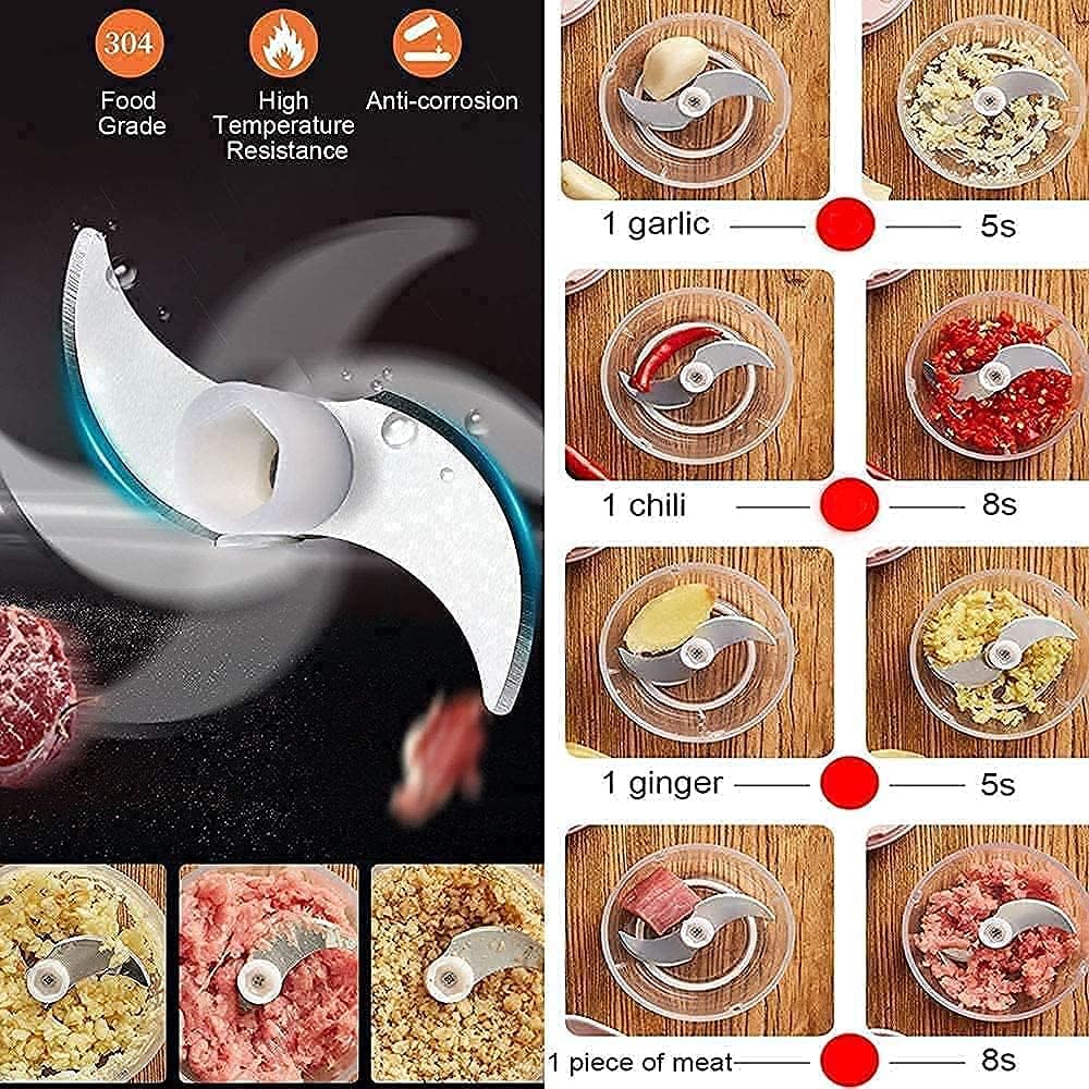 Electric Garlic Chopper, Mini Food Processor for Vegetables, Fruits & Nuts Electric Garlic Chopper, Mini Food Processor for Vegetables, Fruits & Nuts