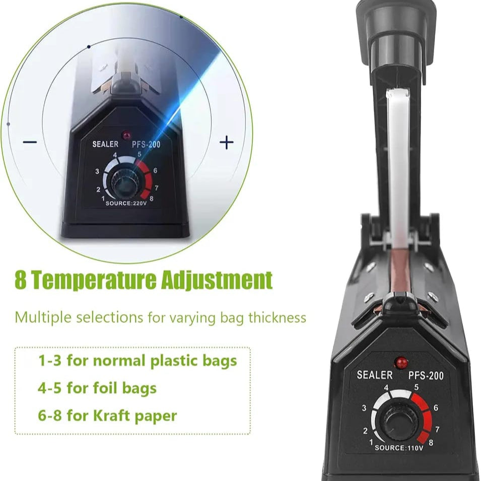 A Electric Heat Impulse Plastic Bag Sealer.