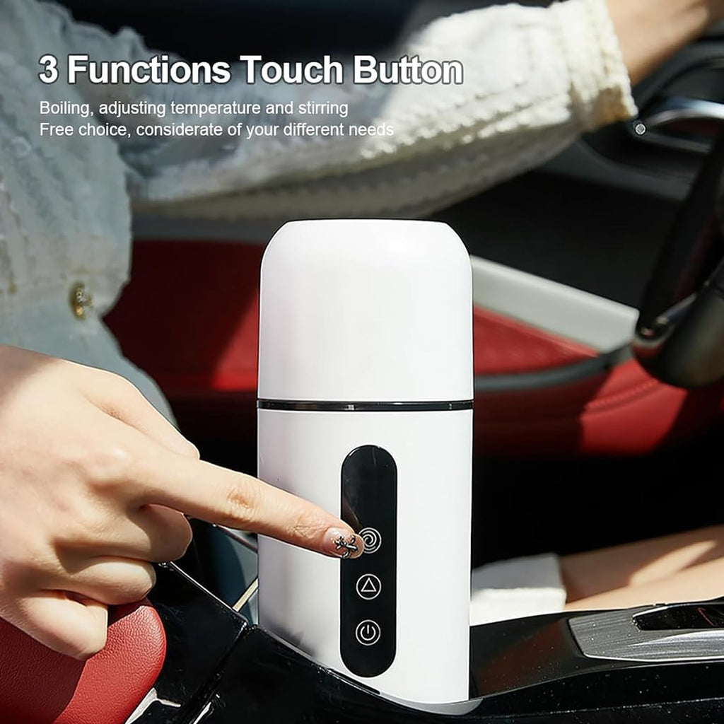 Portable Coffee and Tea Car Heating Bottle Cup - Electric Kettle with Automatic Stirring Portable Coffee and Tea Car Heating Bottle Cup - Electric Kettle with Automatic Stirring