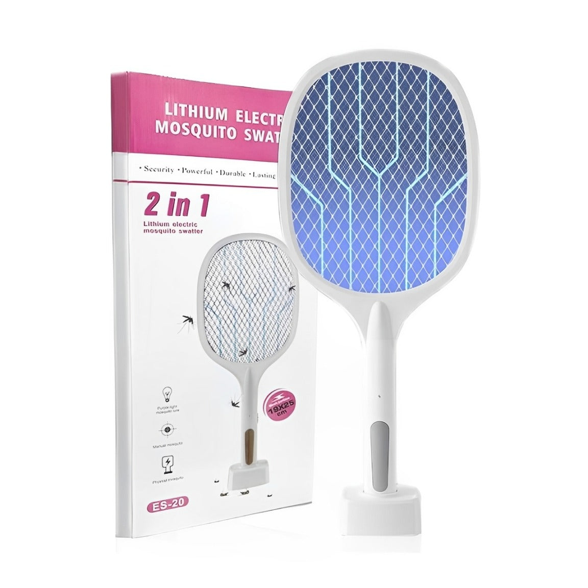 Electric Mosquito Killer Racket with its Package.