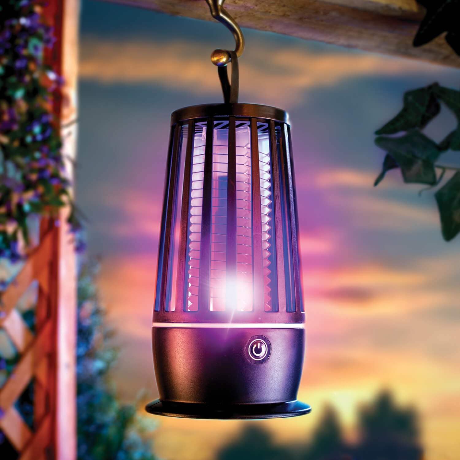 Electric Shock Mosquito Killer Lamp with sunset background