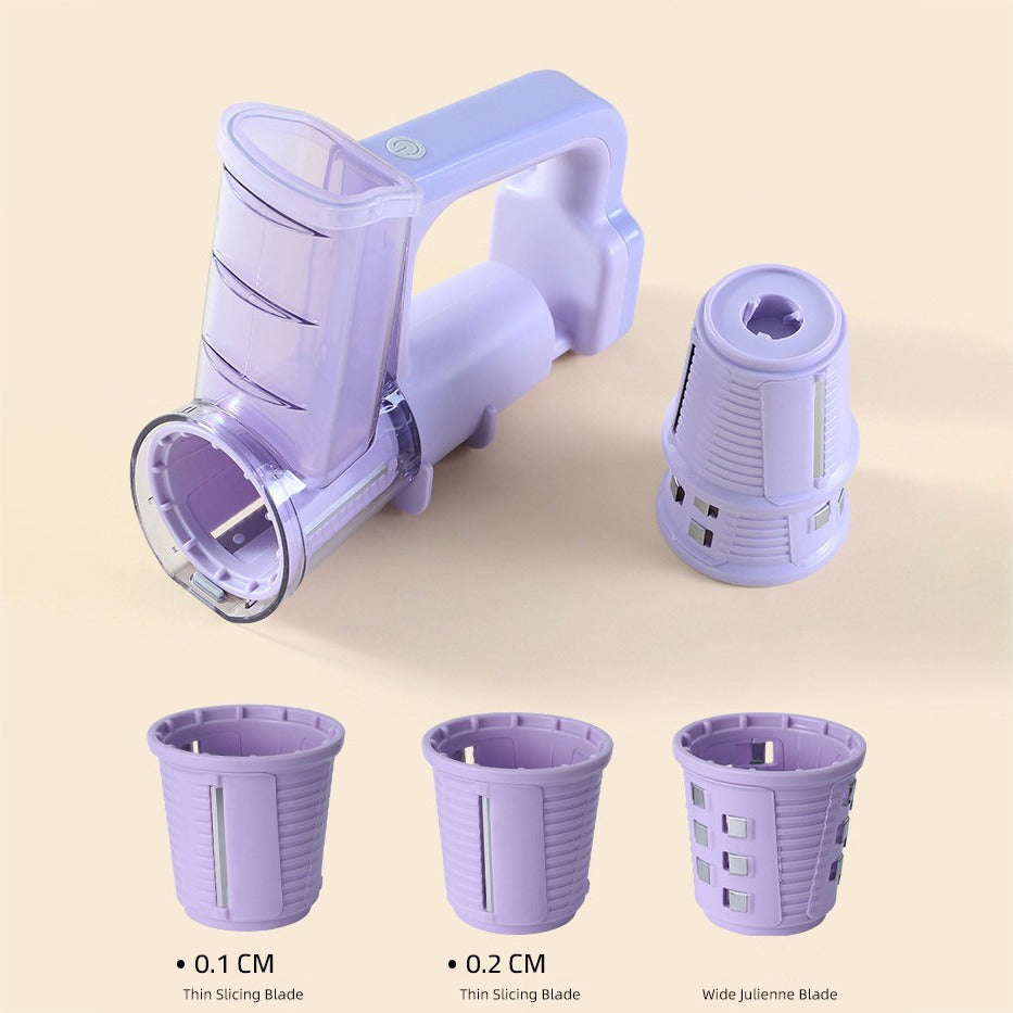 Electric Vegetable Cutter & Salad Maker with all its Blades.