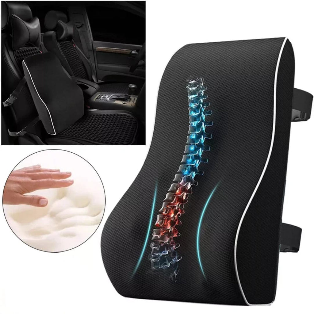 Ergonomic Lumbar Support Cushion, Memory Foam Back Support for Car & Office Chair Ergonomic Lumbar Support Cushion, Memory Foam Back Support for Car & Office Chair