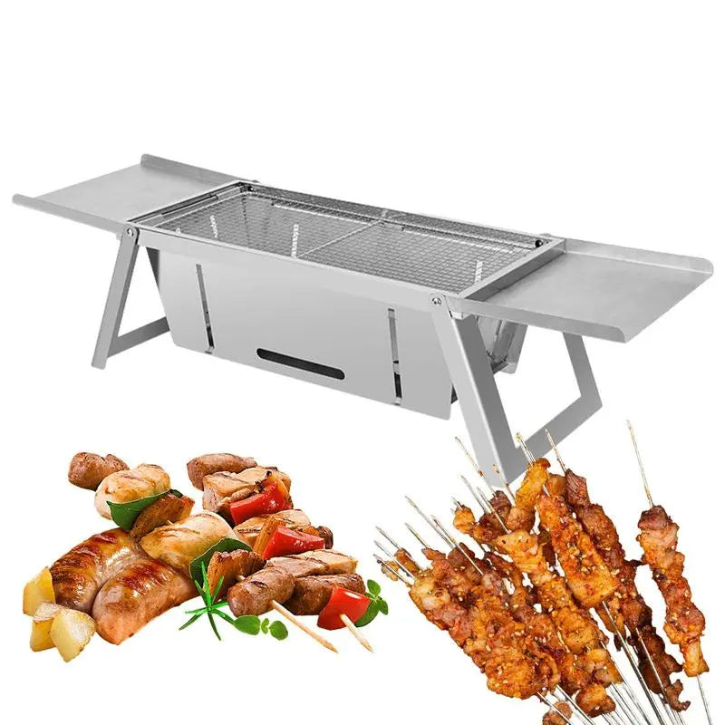 Portable Heavy Duty BBQ Grill Rack, Barbeque Stove Rack for Outdoor Camping Cooking - Grill