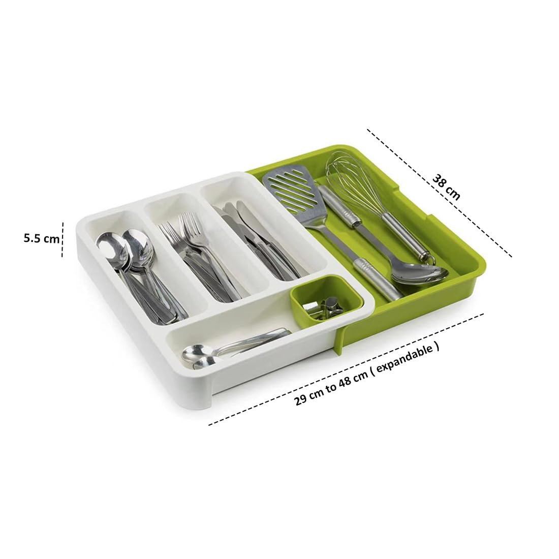 Size Of Expandable Cutlery Tray.