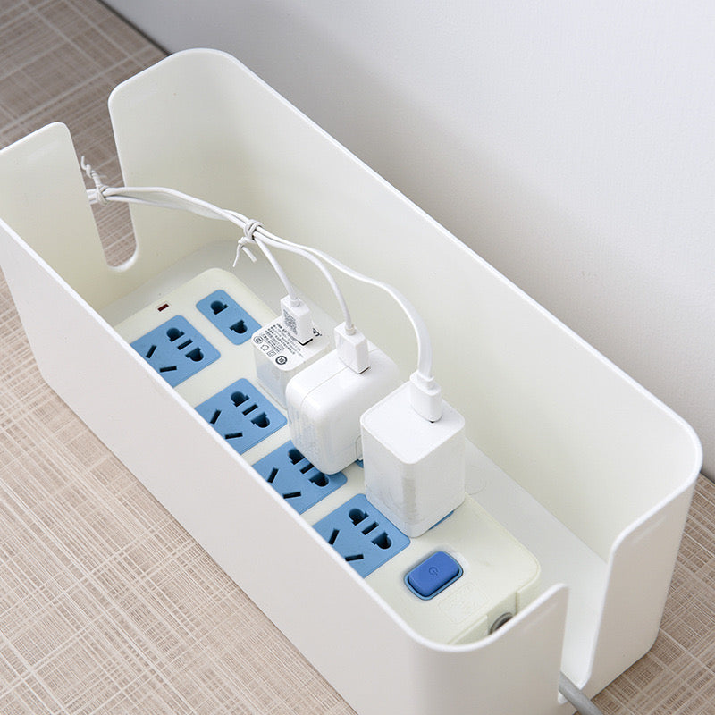 Cable Organizer Box, Extension Socket Storage Box For Desktop, Cable H