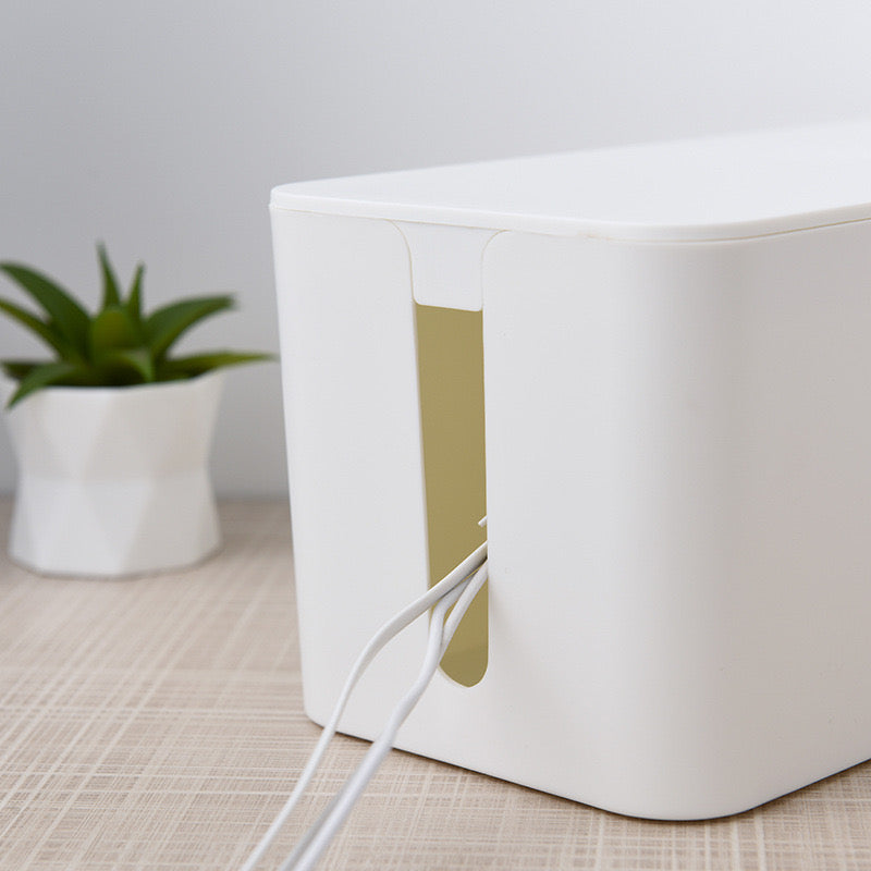 Adapter Box Storage Cable Organizer Box, Extension Socket Storage Box For Desktop, Cable H