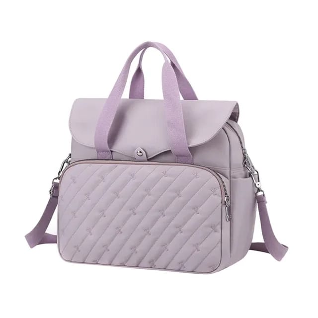 A Lavendar Fashionable Baby Diaper Bag