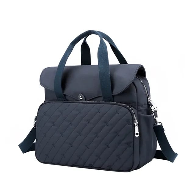 A Navy Blue Fashionable Baby Diaper Bag.