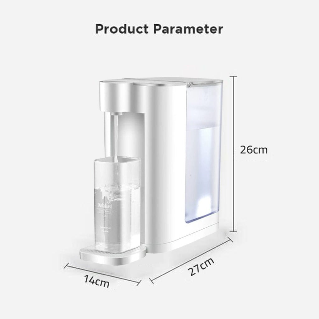 2.8L Instant Heating Desktop Water Dispenser with its size
