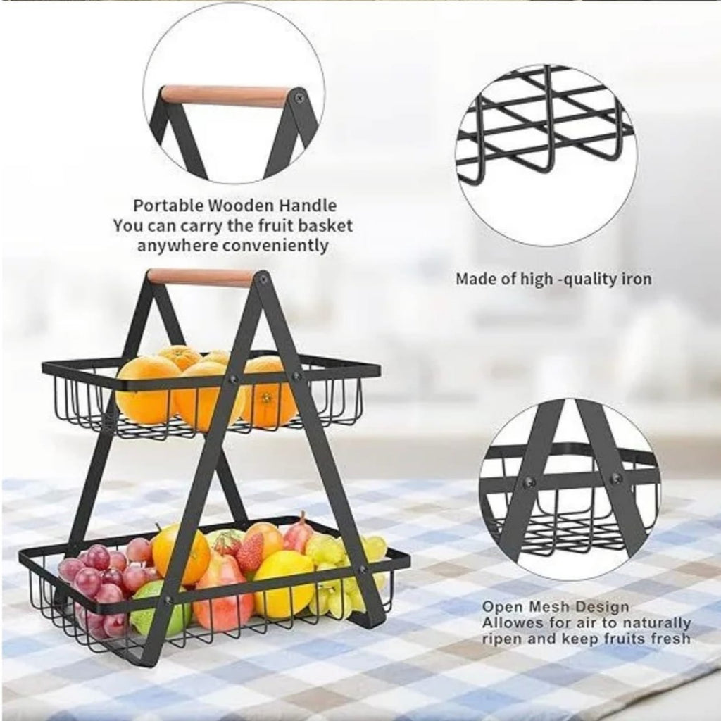 Multi-tier Countertop Fruit Vegetable Storage Basket Rack Shelf, Fruit Display Stand Multi-tier Countertop Fruit Vegetable Storage Basket Rack Shelf, Fruit Display Stand