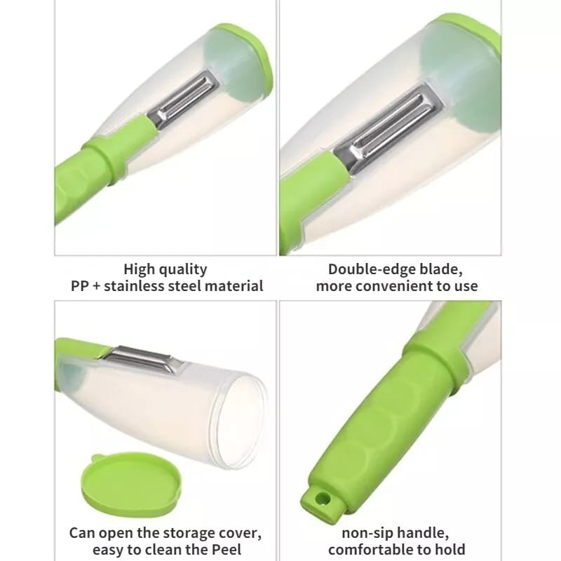 Features Of Multifunctional Stainless Steel Peeler With Container.