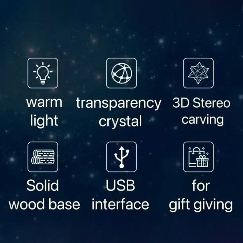 Features of Crystal Ball LED Night Light.
