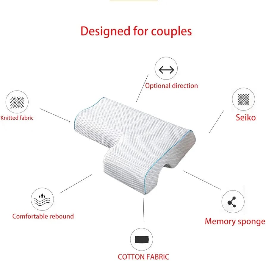 Features Of Arched Couple Cuddle Pillow.