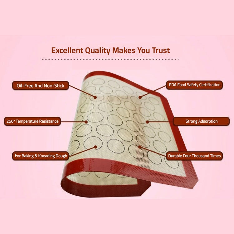 Features Of Silicone Macron Baking Dough Mat.