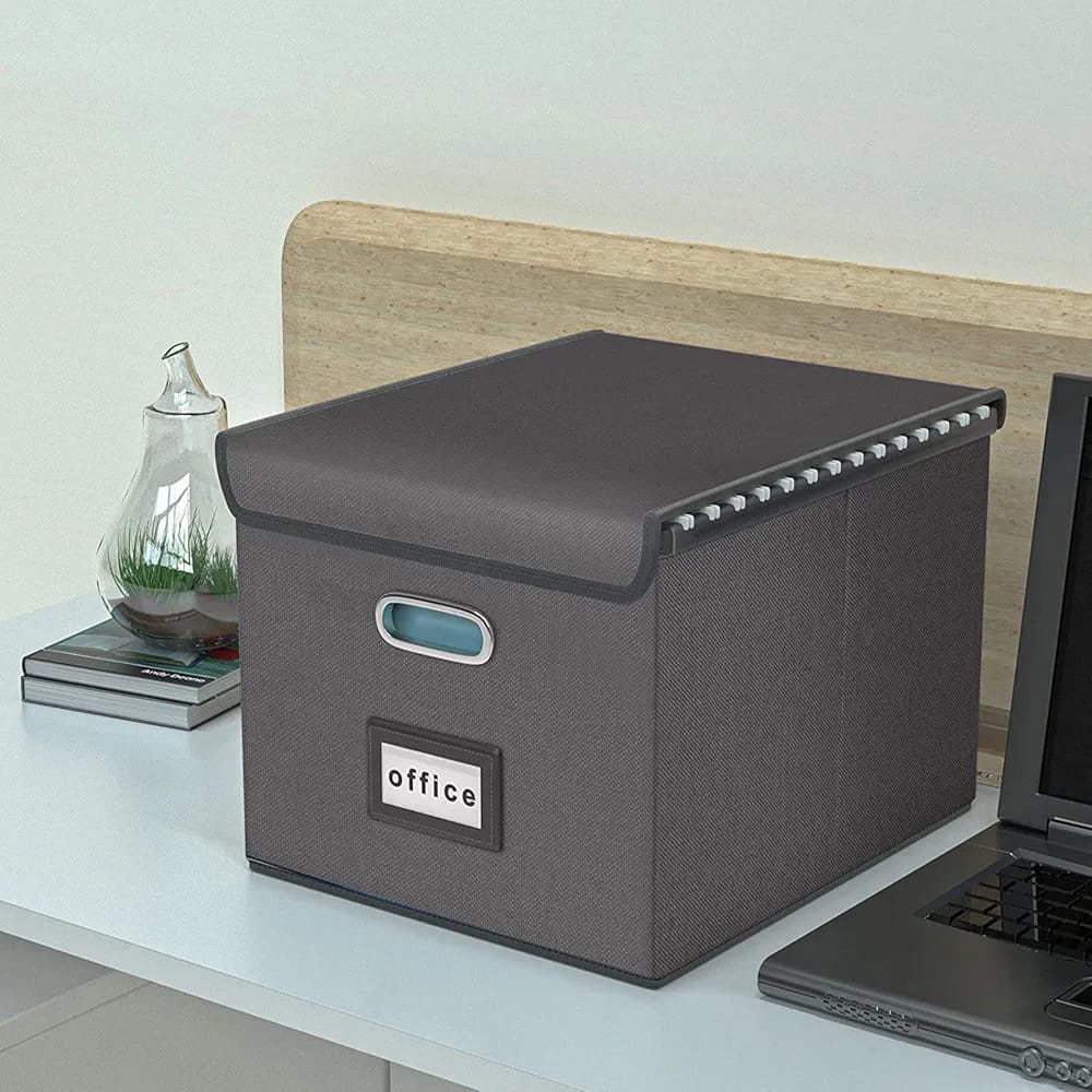 File Organizer Box, Collapsible File Storage Container File Organizer Box, Collapsible File Storage Container
