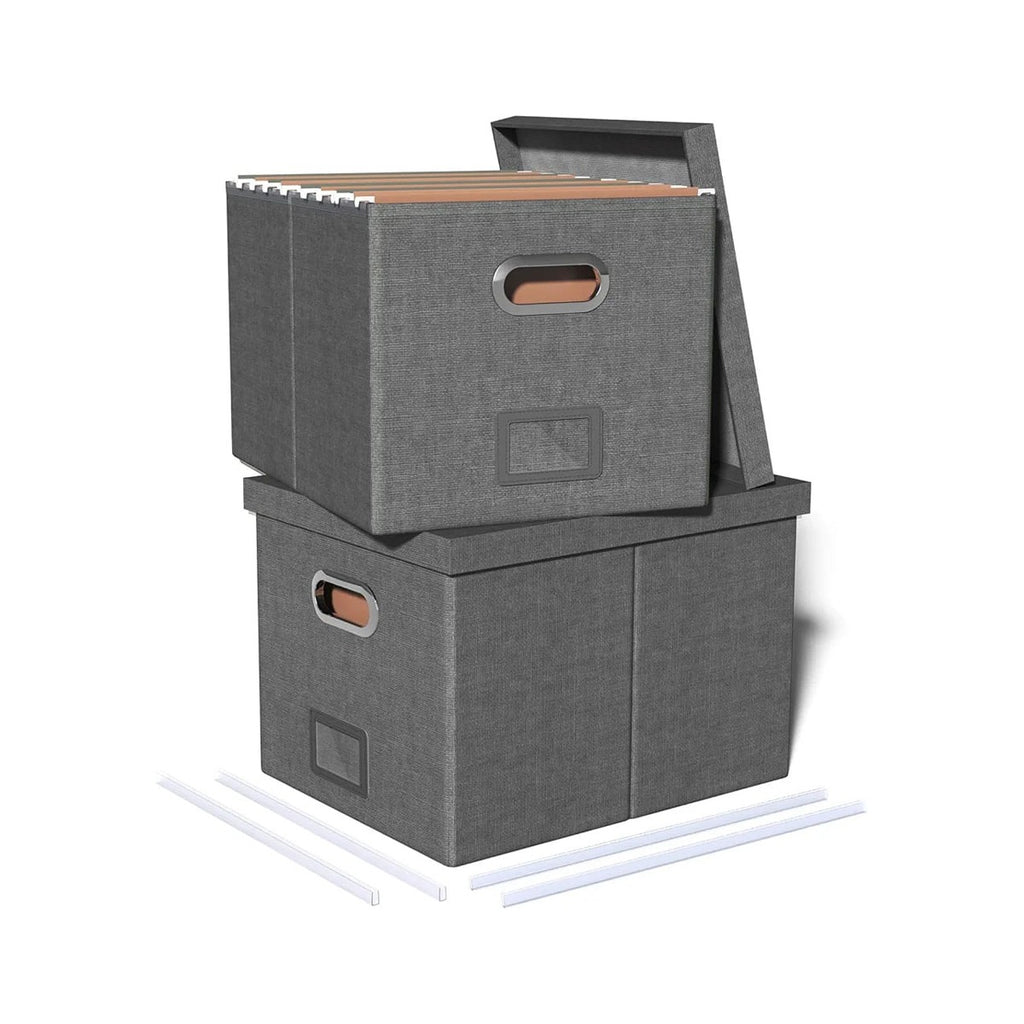 File Organizer Box, Collapsible File Storage Container File Organizer Box, Collapsible File Storage Container