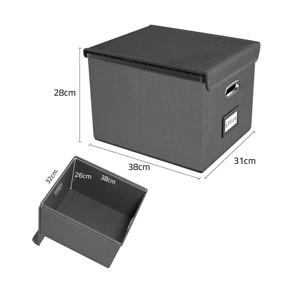 File Organizer Box, Collapsible File Storage Container File Organizer Box, Collapsible File Storage Container