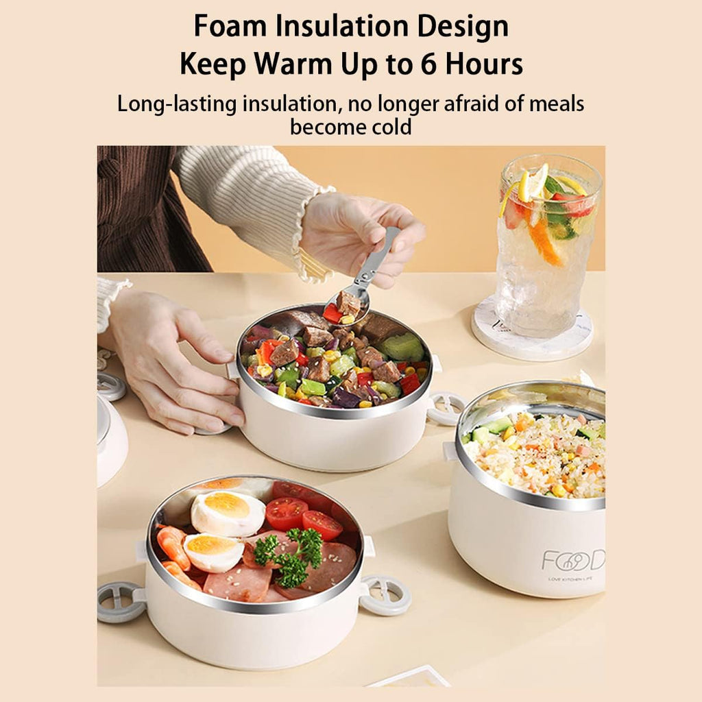 Multi-layer Thermal Insulated Lunch Box, Food Storage Container, Stackable Lunch Bucket Multi-layer Thermal Insulated Lunch Box, Food Storage Container, Stackable Lunch Bucket