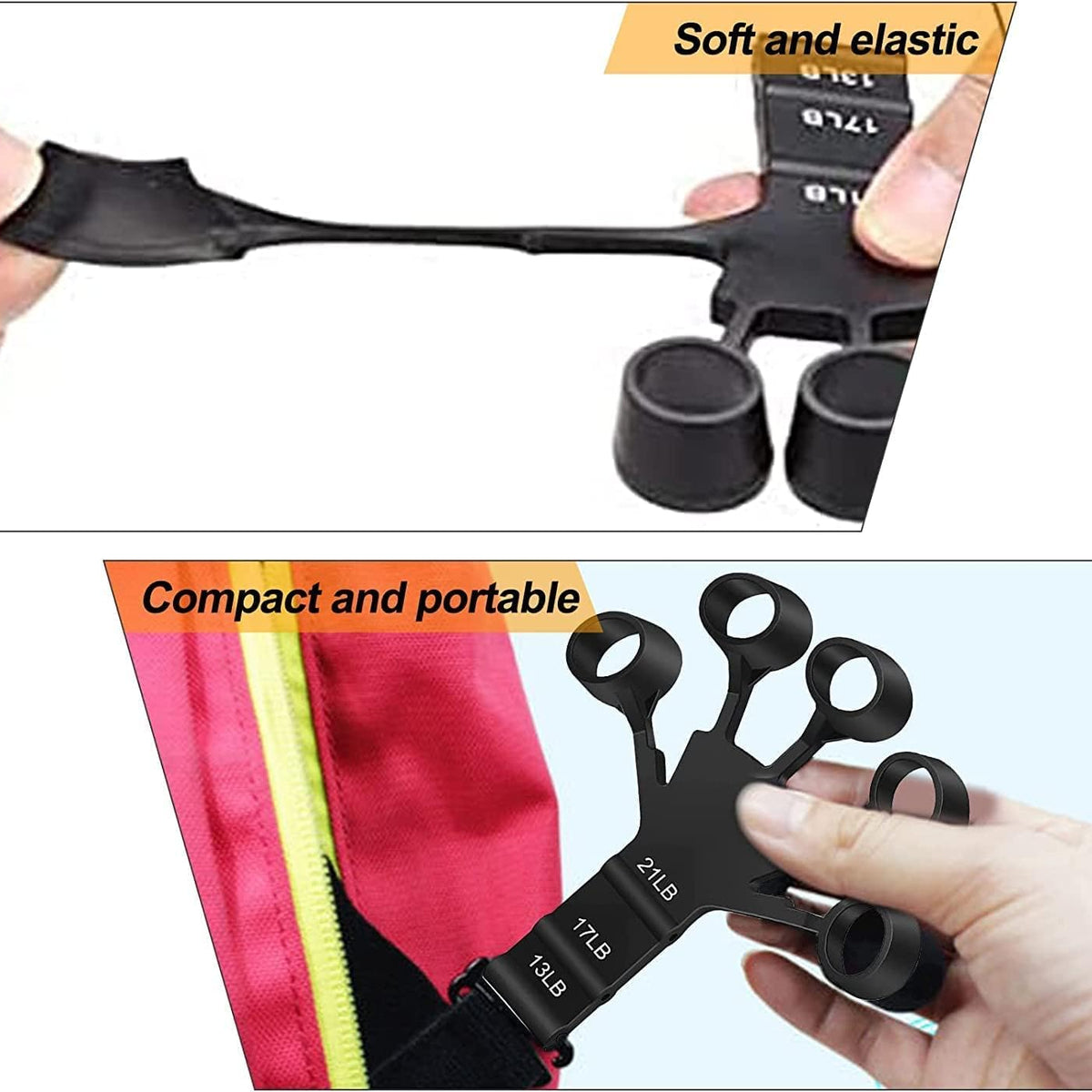 A Person is Holding Finger Grip Strength Trainer.